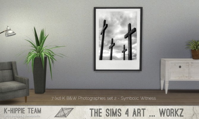 Sims 4 B&W Photographies 7(x2) Artworks set 2 at K hippie
