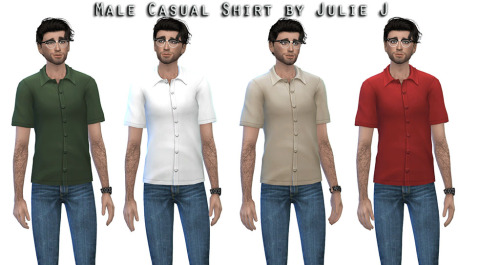 Sims 4 Male Casual Shirt at Julietoon – Julie J