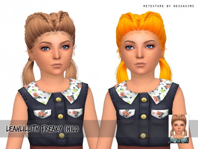Leahlillith freaky hair retexture at Nessa Sims » Sims 4 Updates