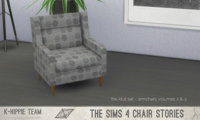 Sims 4 K Kluit 7 Armchairs set 2 & 3 at K hippie
