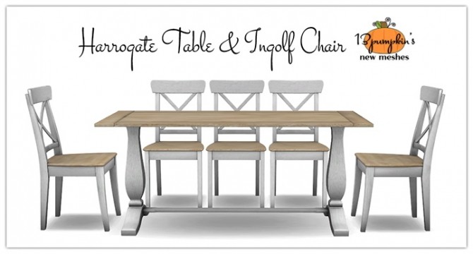 Sims 4 Harrogate table + ingolf dining chair at 13pumpkin31