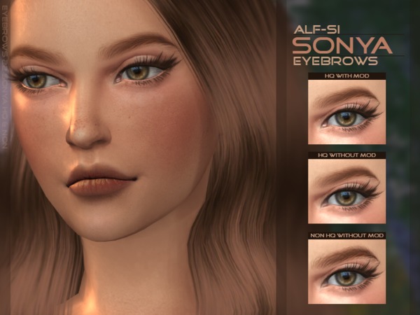 Sims 4 Sonya Eyebrows HQ & Non HQ by Alf si at TSR