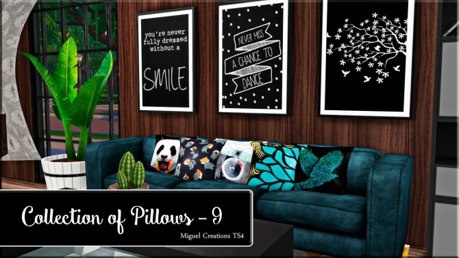Sims 4 250 pillows set at Victor Miguel