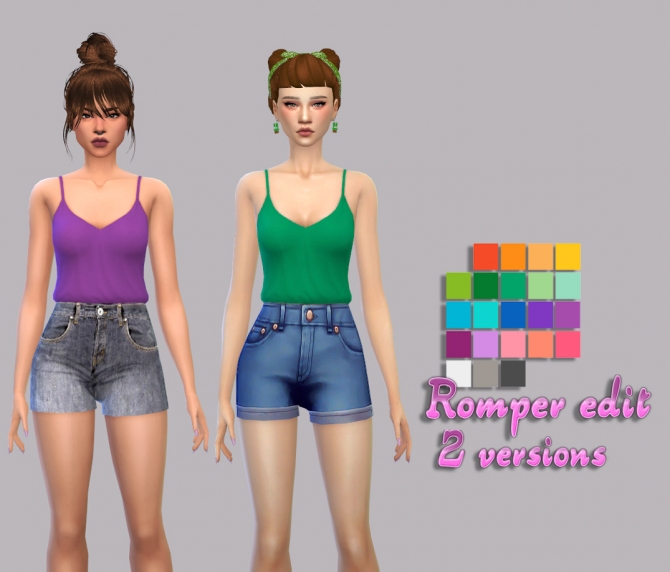 Romper edit 2 versions at Maimouth Sims4 » Sims 4 Updates