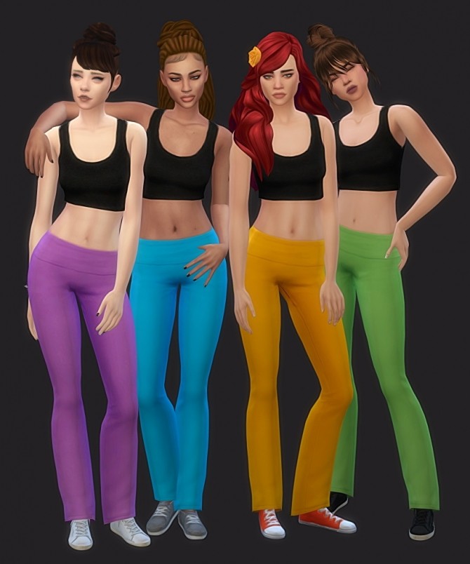 Sims 4 Base Game Yoga Pants Recolors Update at Maimouth Sims4