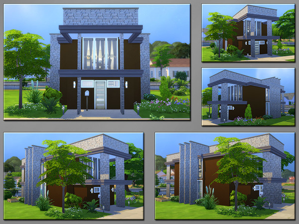 Sims 4 MB Stony Trimming house by matomibotaki at TSR