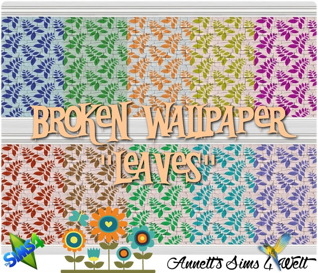 Sims 4 Leaves Broken Wallpapers at Annett’s Sims 4 Welt