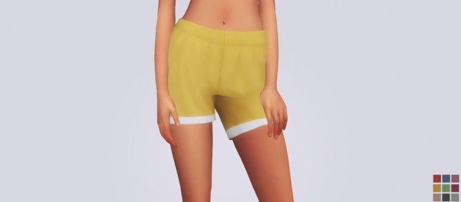 Sims 4 Roller Shorts by Cakenoodles conversion at Elliesimple