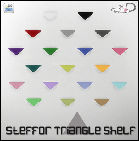 Steffor triangle shelf at Loverat Sims4