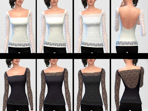 Sims 4 Sigrith Blouse by Lil Sparrow at TSR