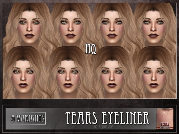 Sims 4 Tears eyeliner by RemusSirion at TSR
