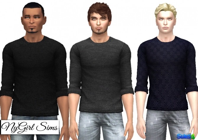 Male Sweater 3 Pack at NyGirl Sims » Sims 4 Updates