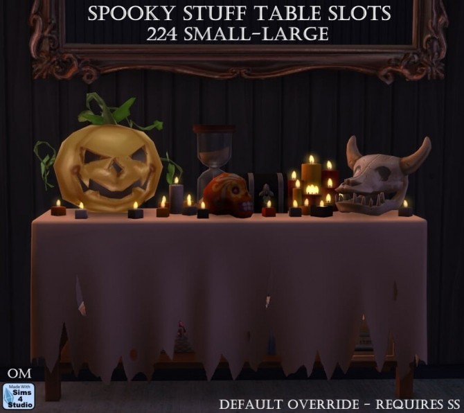 Sims 4 Spooky stuff table recolors at Sims 4 Studio