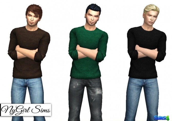 Sims 4 Male Sweater 3 Pack at NyGirl Sims