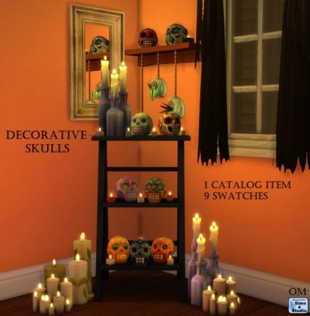 Decorative skulls by OM at Sims 4 Studio
