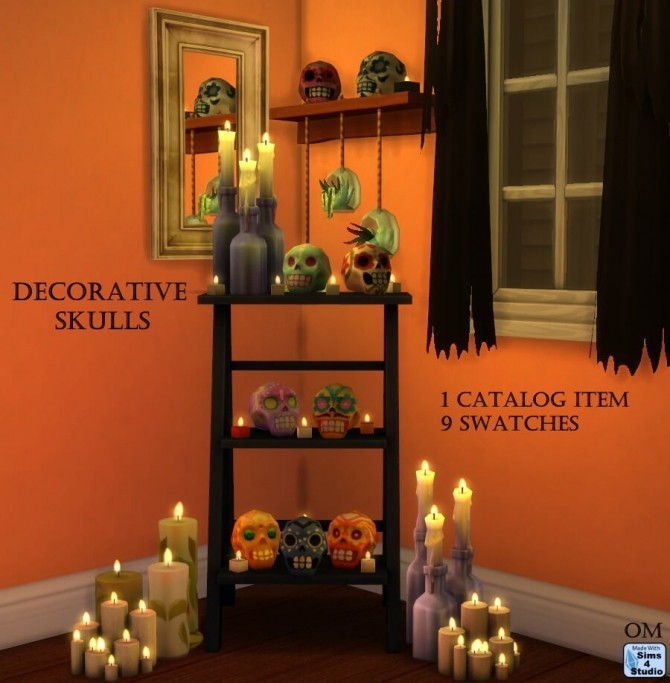 Sims 4 Decorative skulls by OM at Sims 4 Studio