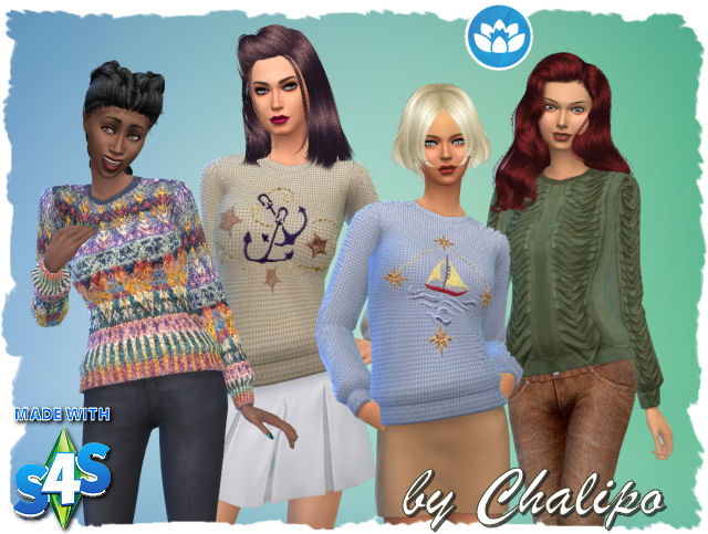Warm Pullover by Chalipo at All 4 Sims » Sims 4 Updates