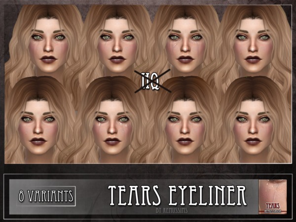 Sims 4 Tears eyeliner by RemusSirion at TSR