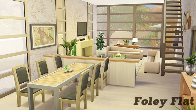 Sims 4 Foley flat ultra relaxing easy breezy desert house at 4 Prez Sims4