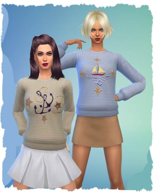 Sims 4 Warm Pullover by Chalipo at All 4 Sims