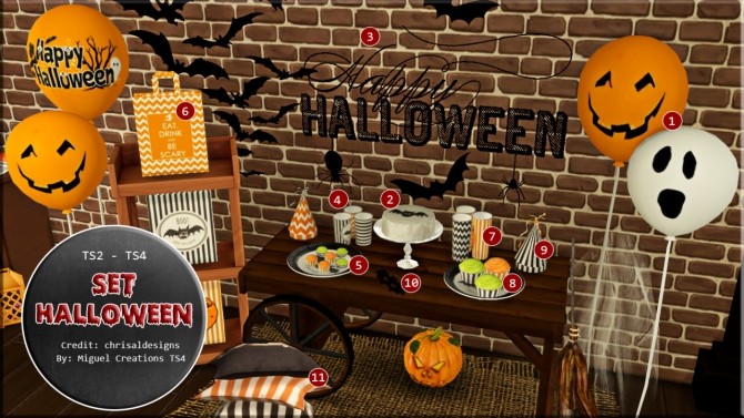 Sims 4 Set Halloween at Victor Miguel