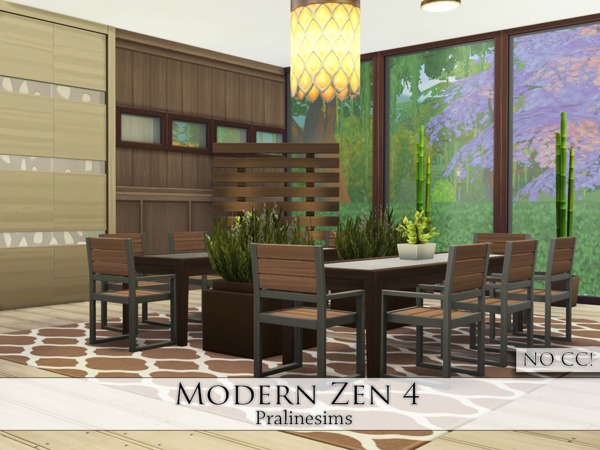 Sims 4 Modern Zen 4 house by Pralinesims at TSR