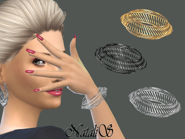 Sims 4 Mesh Hoop Bracelet by NataliS at TSR