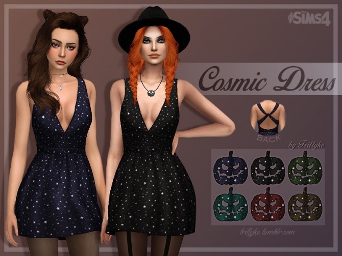 Sims 4 Cosmic Dress at Trillyke