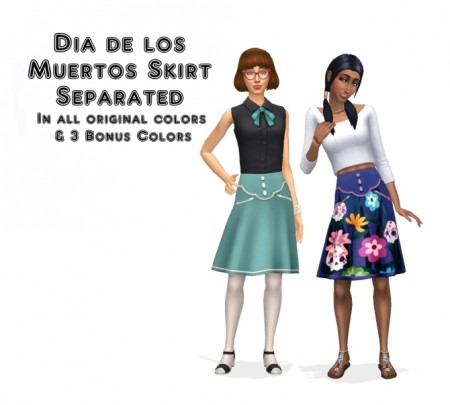 Dia de los Muertos Skirt Separated by VentusMatt at Mod The Sims
