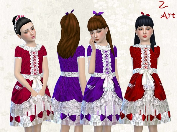 Sims 4 Festival dress by Zuckerschnute20 at TSR