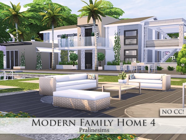 Sims 4 Modern Family Home 4 by Pralinesims at TSR