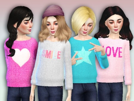 Fuzzy Sweaters For Girls by Simlark at TSR