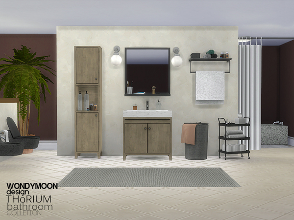 Sims 4 Thorium Bathroom by wondymoon at TSR