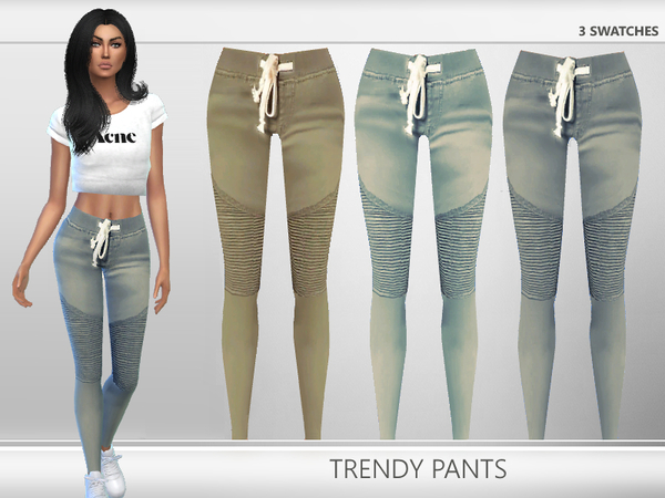 Sims 4 Trendy Pants by Puresim at TSR