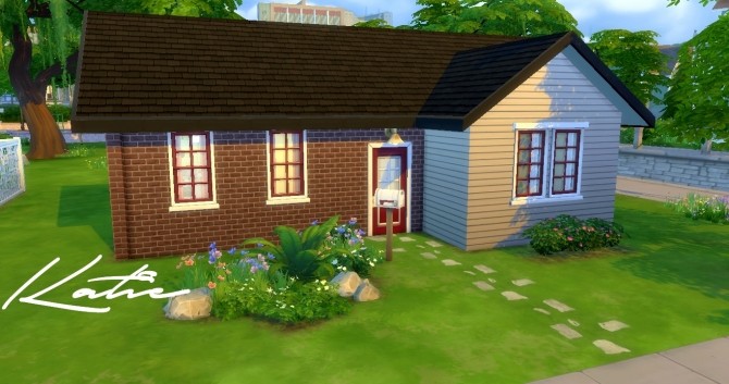 Sims 4 Katie starter home (furnished/ unfurnished) by Flowy fan at Mod The Sims