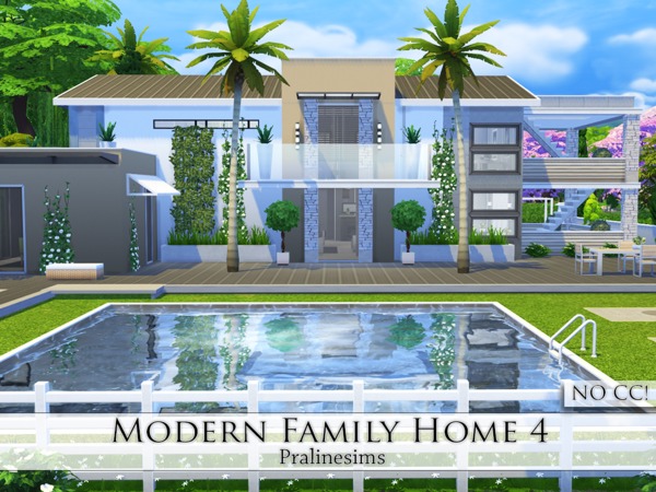 Sims 4 Modern Family Home 4 by Pralinesims at TSR