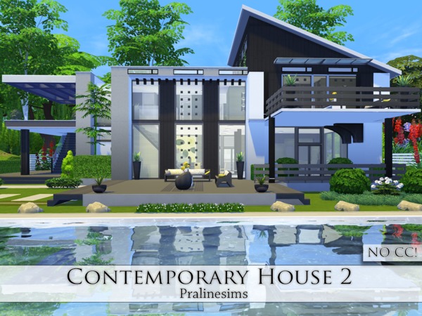 Sims 4 Contemporary House 2 by Pralinesims at TSR