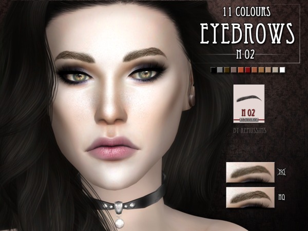 Sims 4 Eyebrows N02 by RemusSirion at TSR
