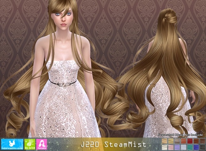 Sims 4 J220 SteamMist hair + acc (Pay) at Newsea Sims 4