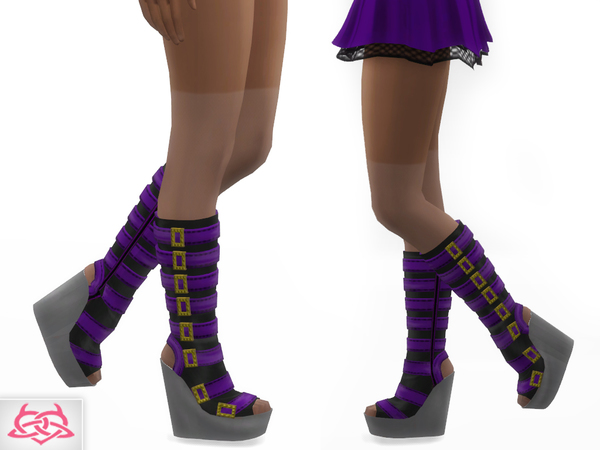 Sims 4 Monster High Clawdeen hair, boots, necklace, ears, ring & outfit by Colores Urbanos at TSR