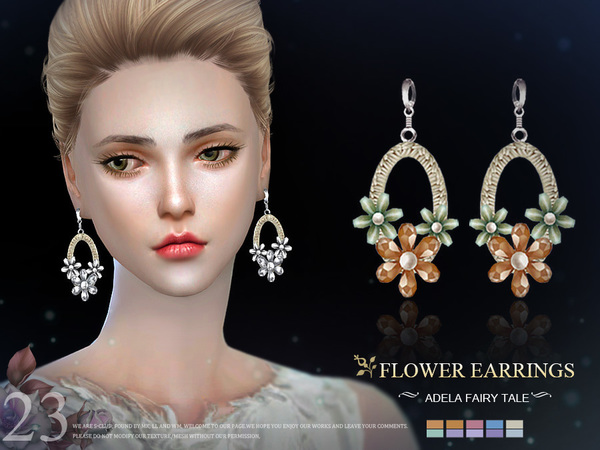 Sims 4 Earrings 23(f) by S Club LL at TSR