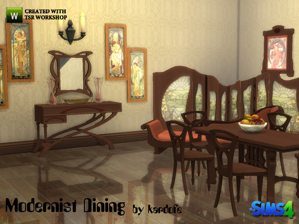 Sims 4 Modernist Dining by kardofe at TSR