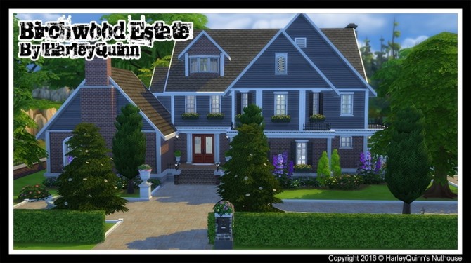 Sims 4 Birchwood Estate at Harley Quinn’s Nuthouse
