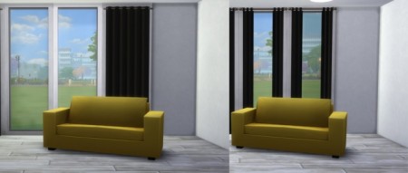 Curtain in black by highbythebevch at Mod The Sims