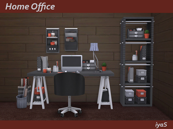Sims 4 Home Office by soloriya at TSR