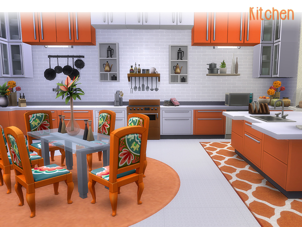 Sims 4 Tangerine Twist home by lenabubbles82 at TSR
