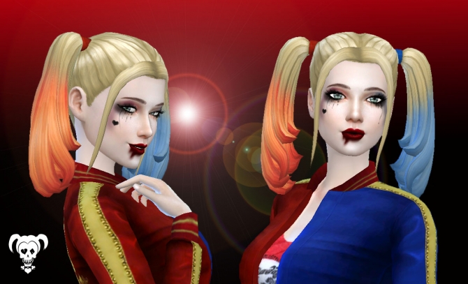 Harley Quinn Hair at My Stuff » Sims 4 Updates