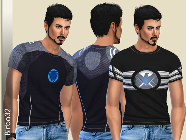 Sims 4 Avengers Tony Stark T Shirt by Birba32 at TSR