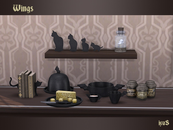 Sims 4 Wings Halloween mini set by soloriya at TSR