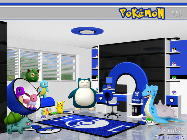 Sims 4 Pokemon Kids Study by NynaeveDesign at TSR
